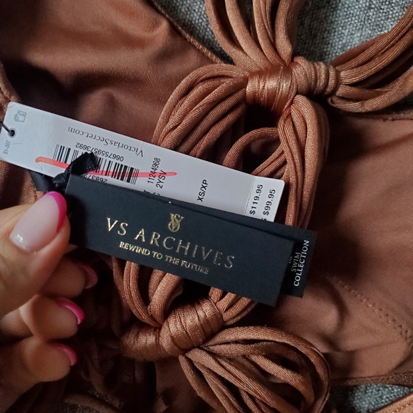 Victoria's Secret Swim VS Archives Swim Macrame Fringe Monokini One-Piece XS - Picture 6 of 8